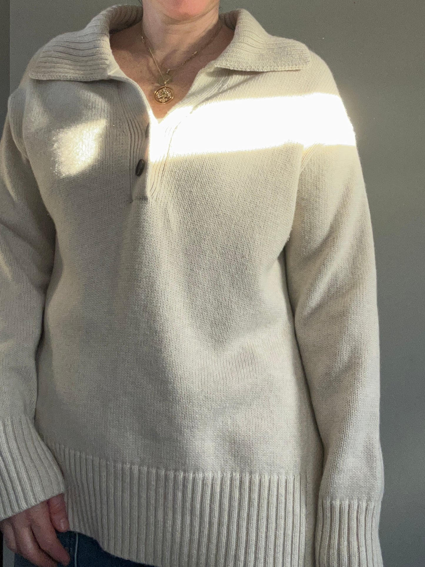 Toast ivory wool and cotton blend jumper M -12