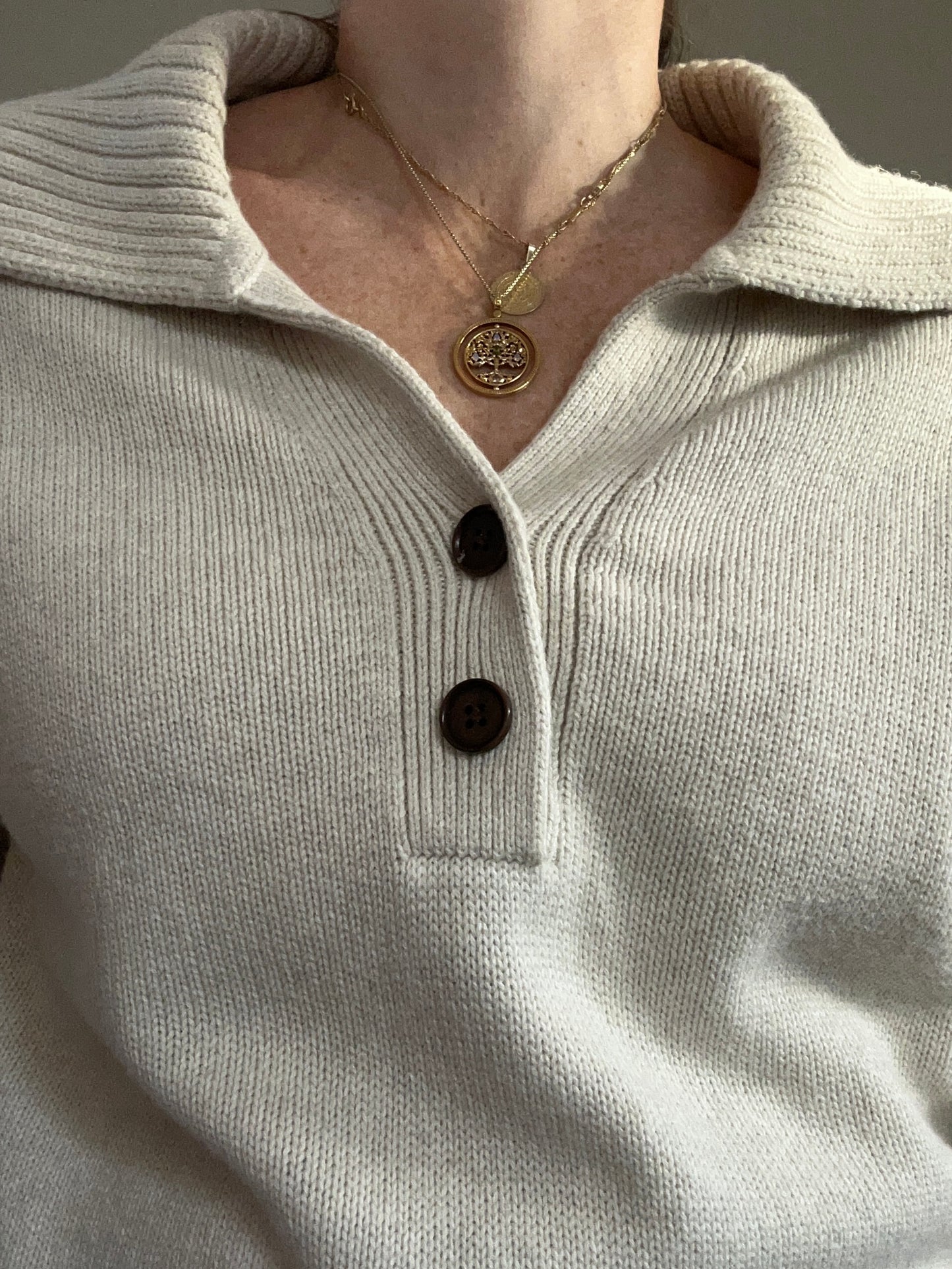 Toast ivory wool and cotton blend jumper M -12