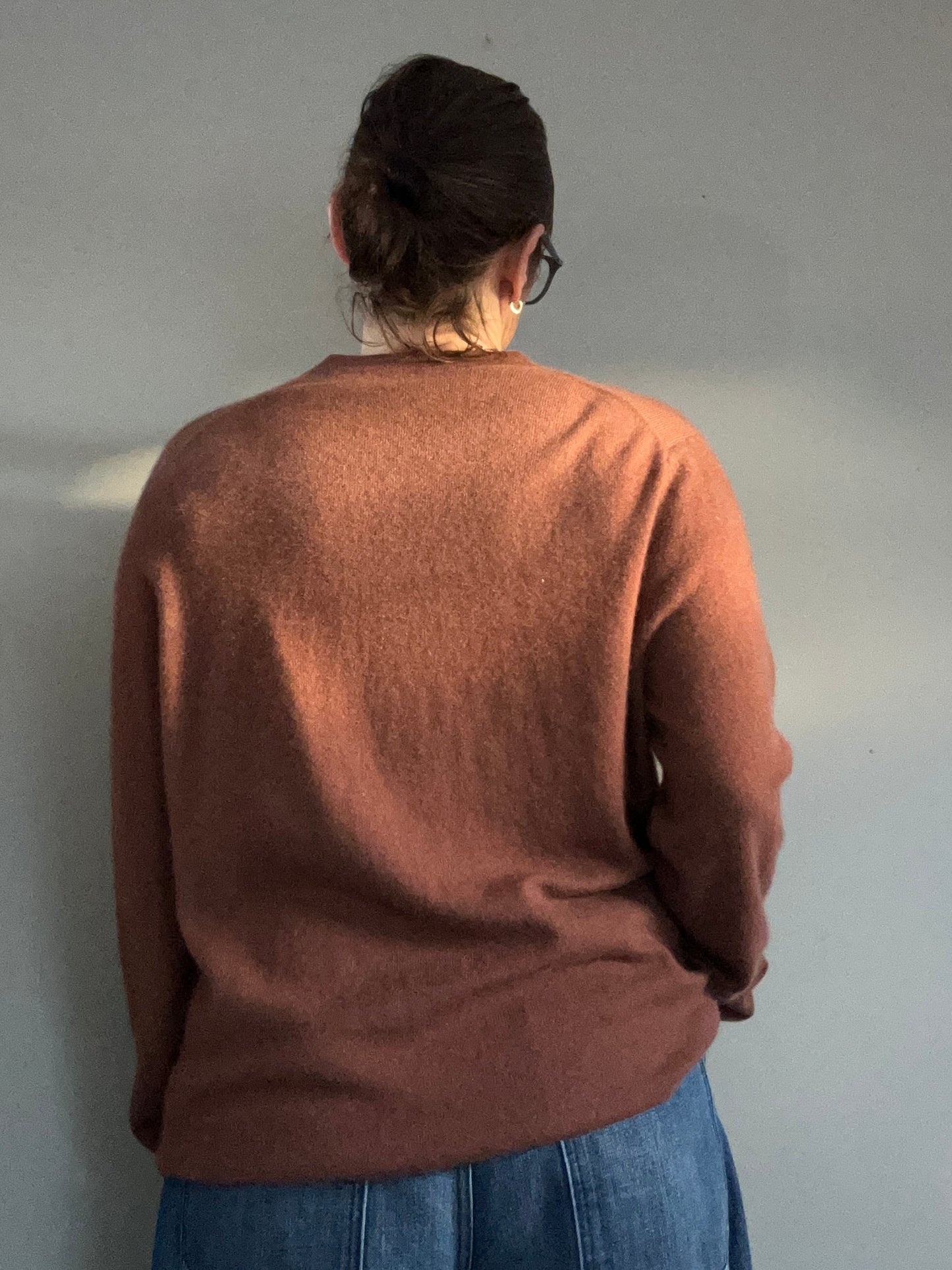 Cashmere Mark Vintage brown cardigan 3XL - up to 18