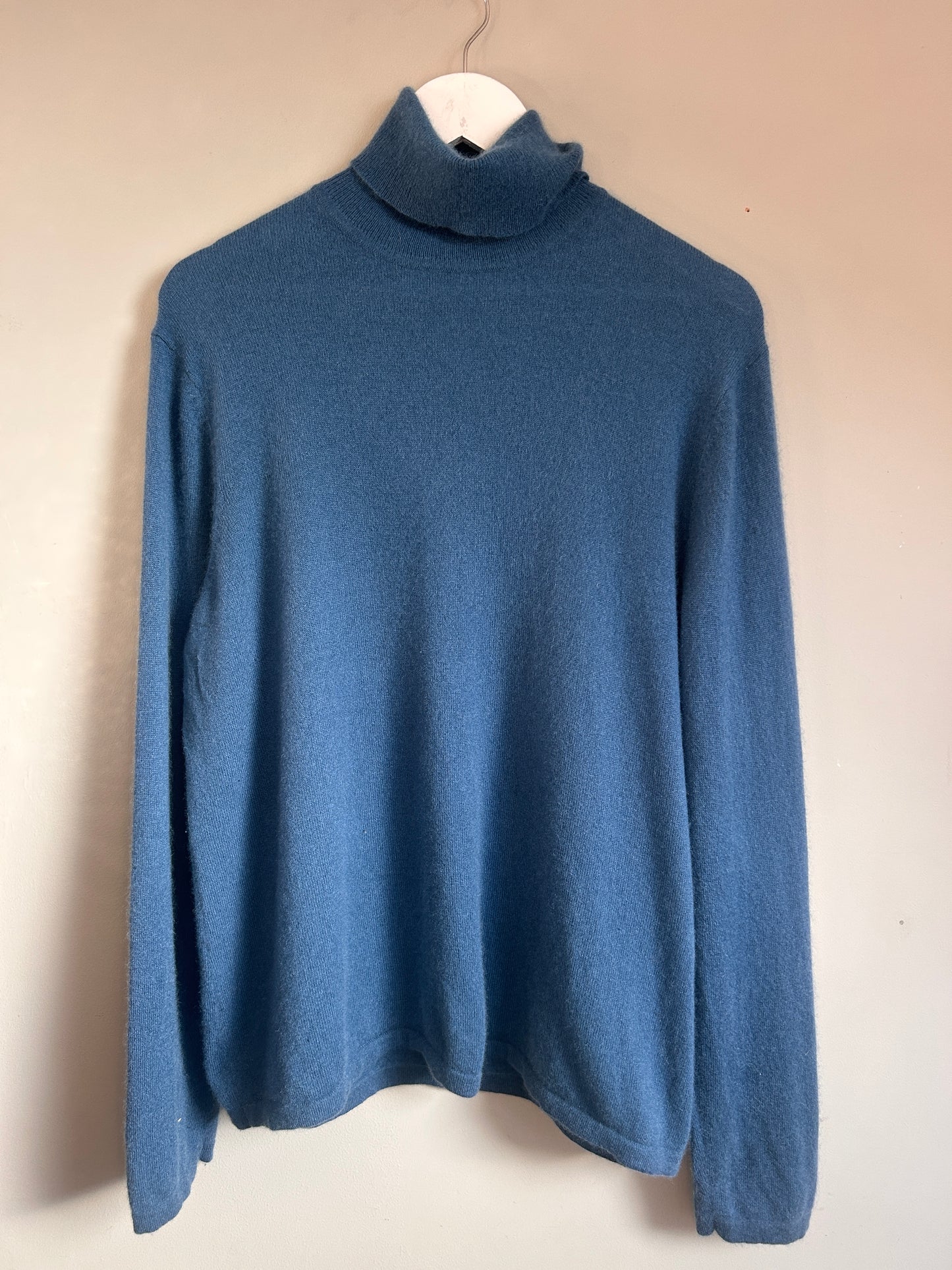 Cashmere Marks blue roll neck jumper 3XL - up to 18