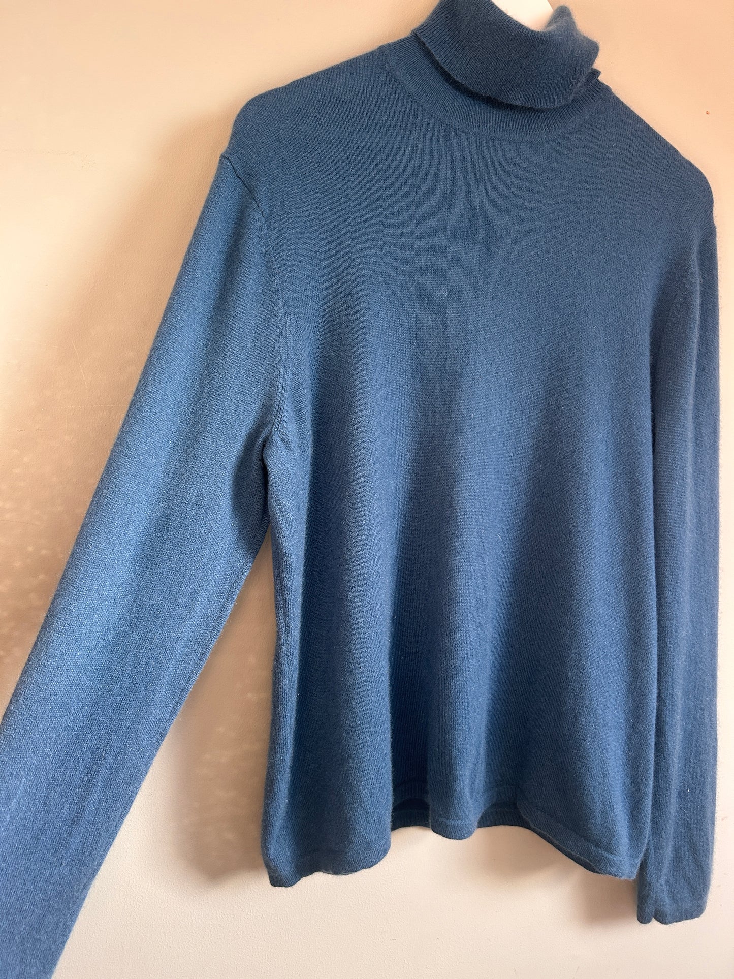 Cashmere Marks blue roll neck jumper 3XL - up to 18