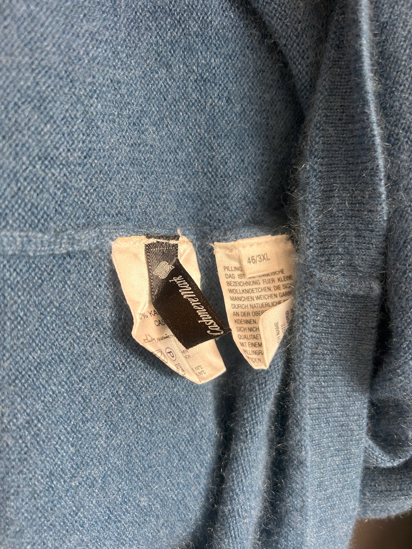 Cashmere Marks blue roll neck jumper 3XL - up to 18