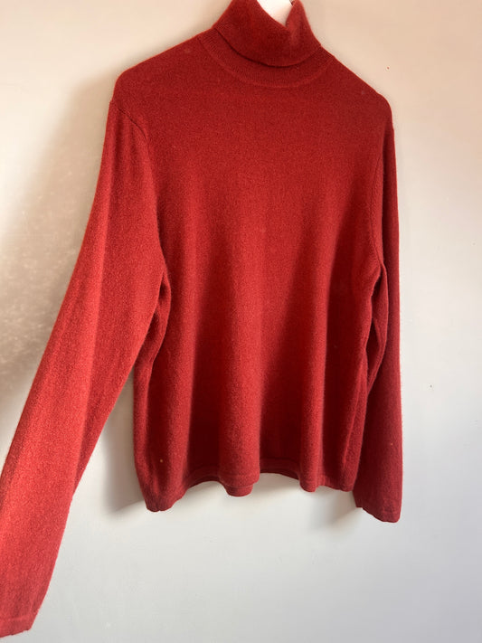 Cashmere Marks rust roll neck jumper 3XL - up to 18