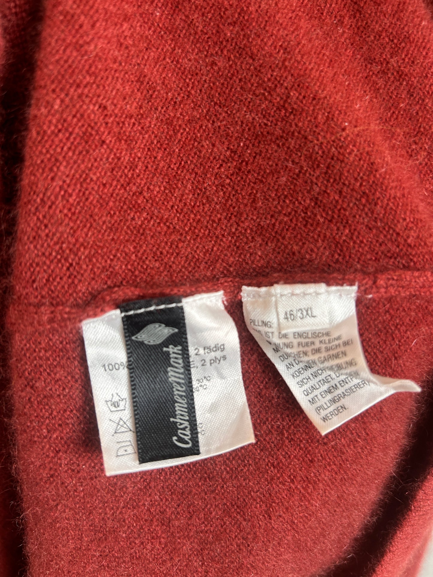 Cashmere Marks rust roll neck jumper 3XL - up to 18