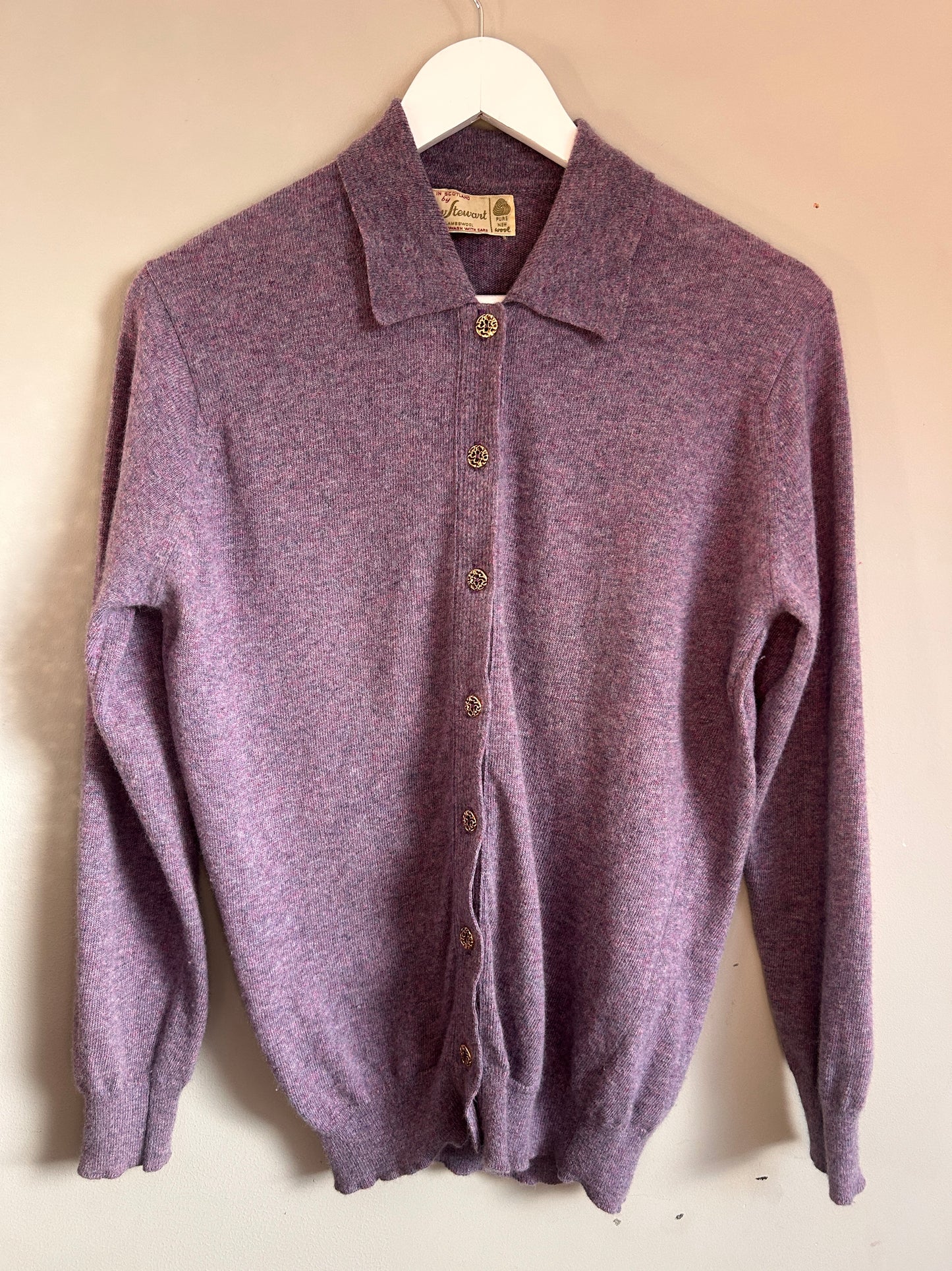 Vintage lilac wool cardigan 10