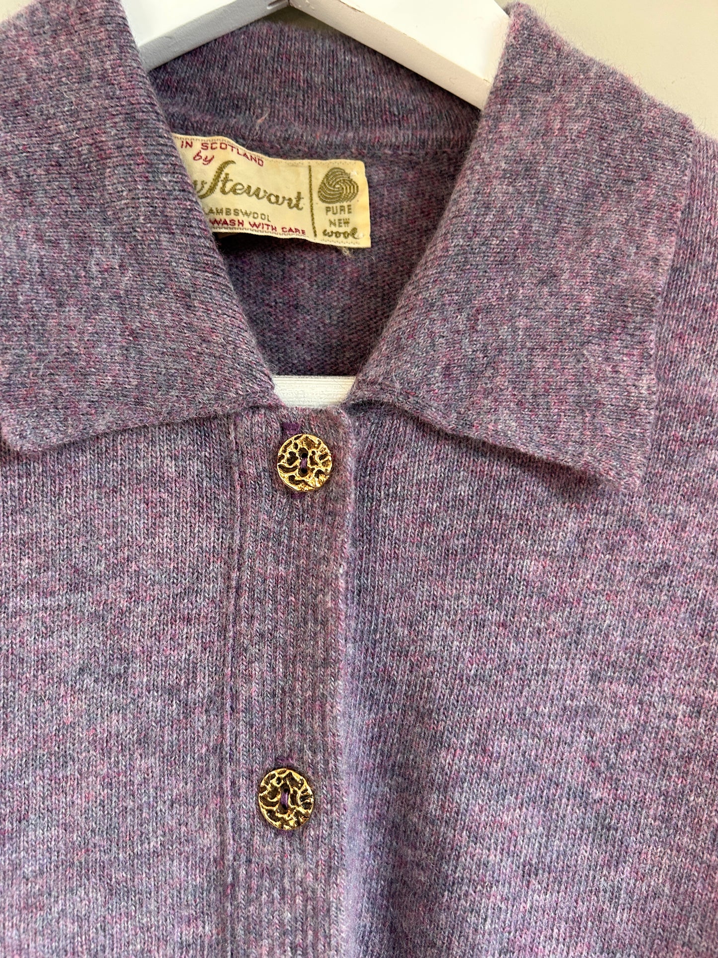Vintage lilac wool cardigan 10