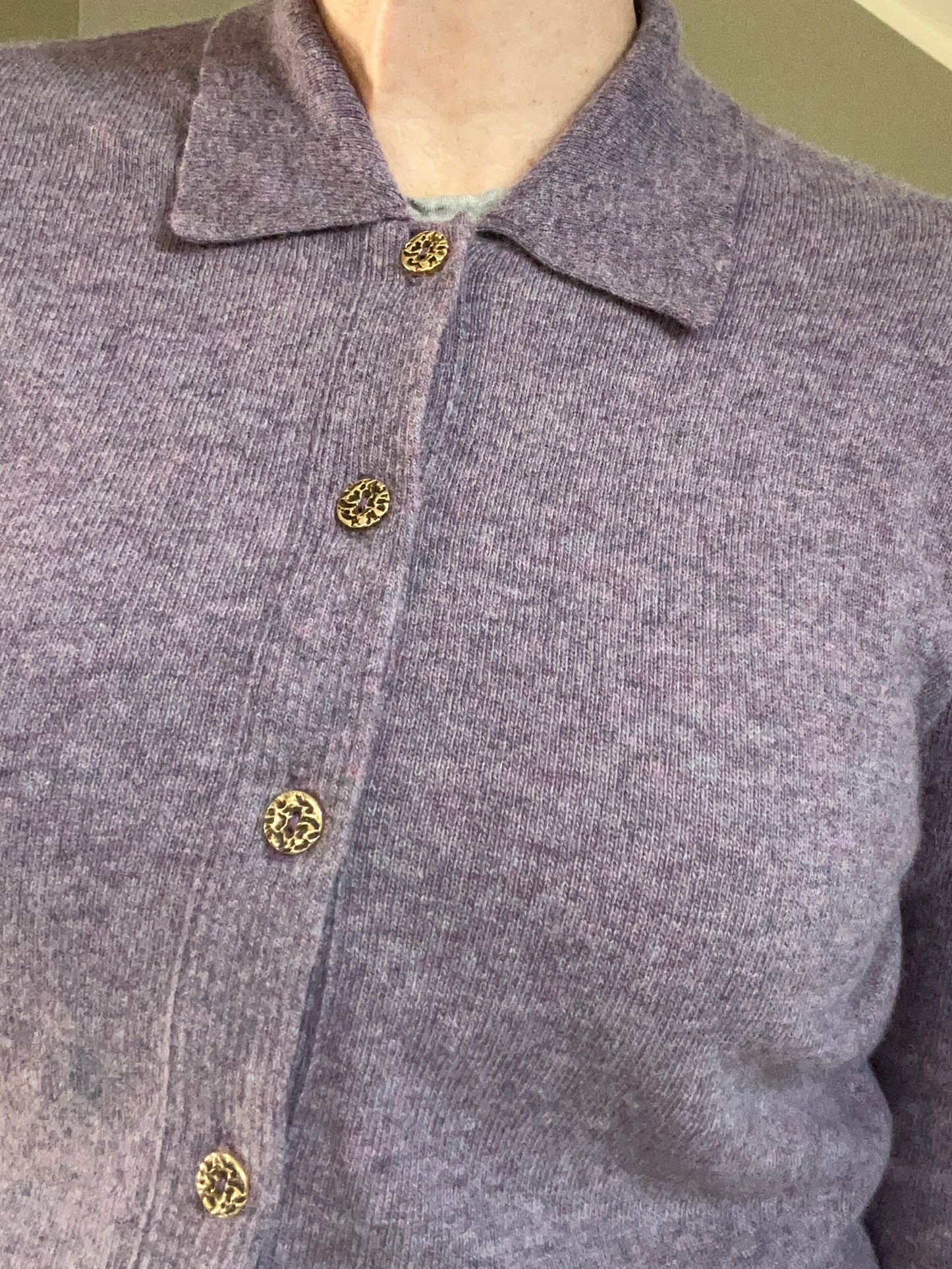 Vintage lilac wool cardigan 10