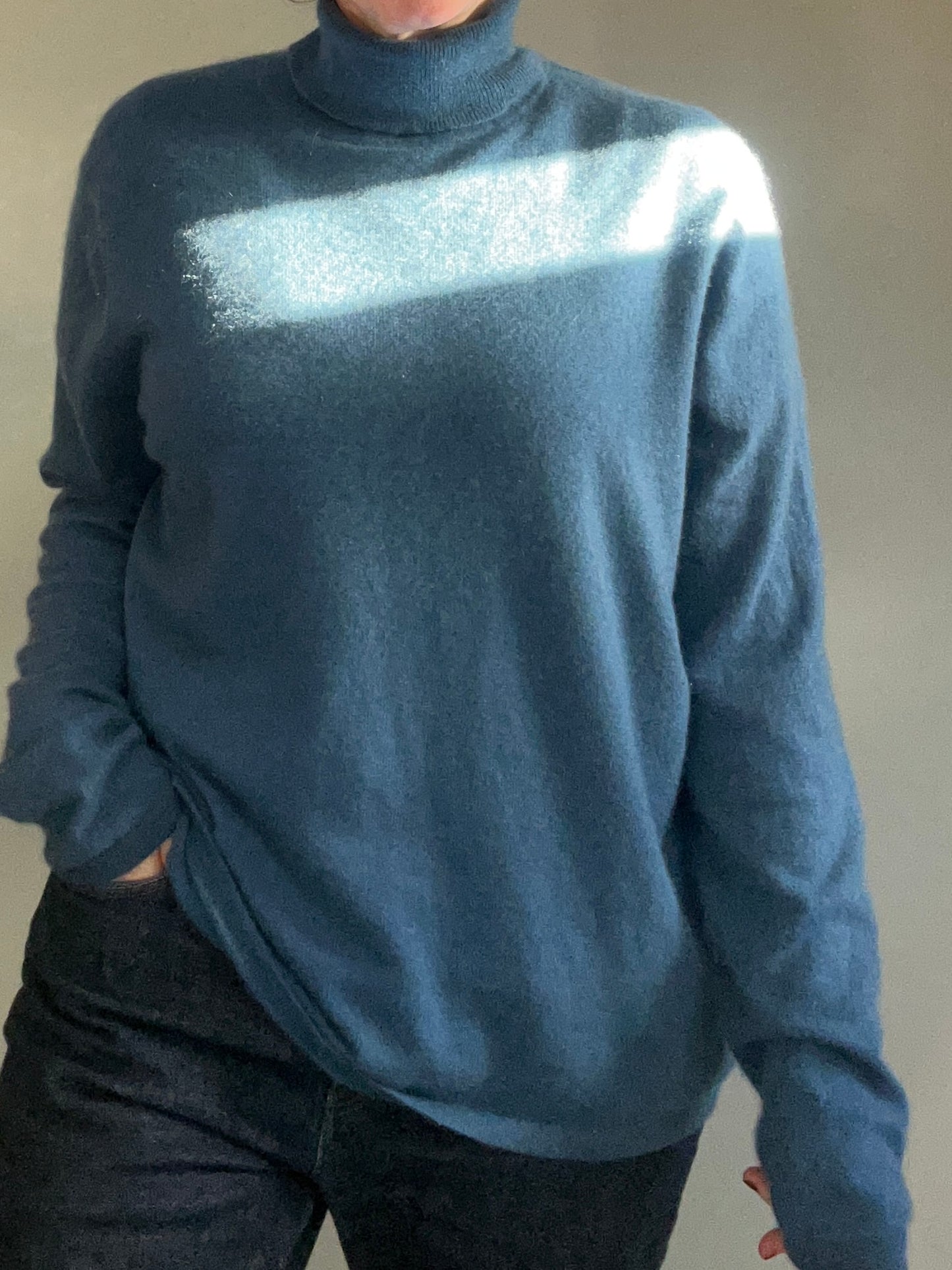 Cashmere Marks blue roll neck jumper 3XL - up to 18