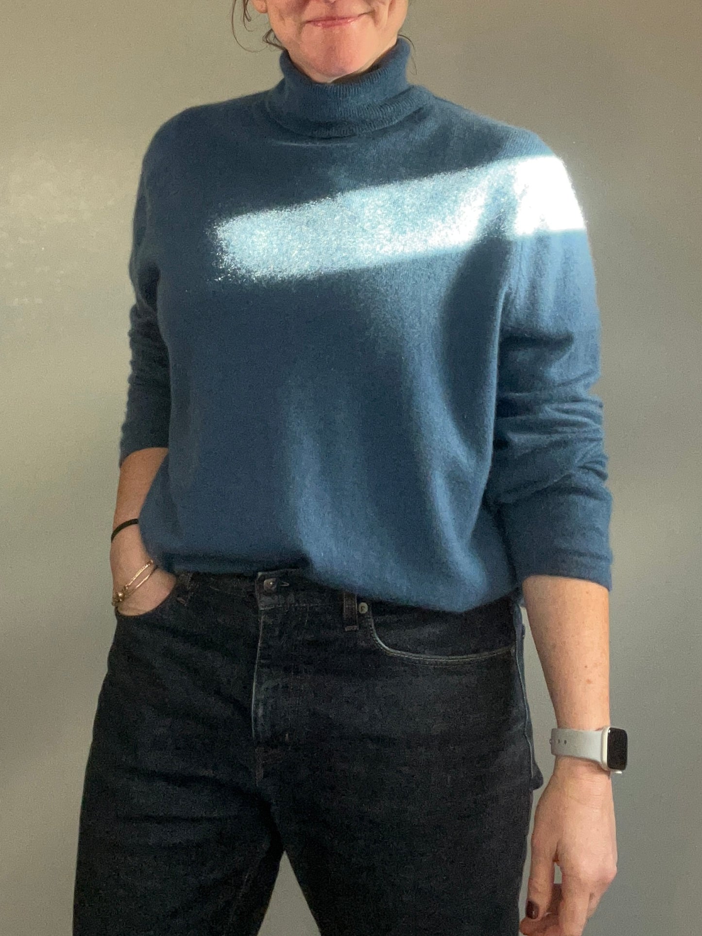 Cashmere Marks blue roll neck jumper 3XL - up to 18