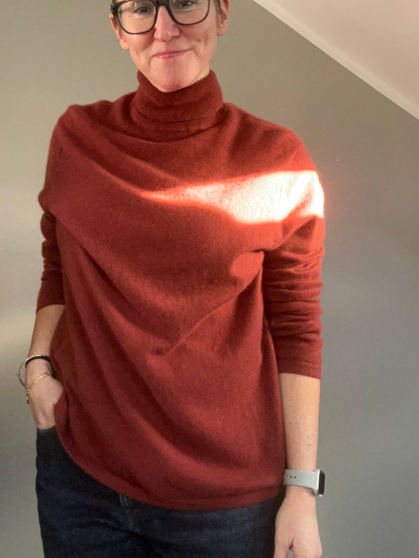 Cashmere Marks rust roll neck jumper 3XL - up to 18
