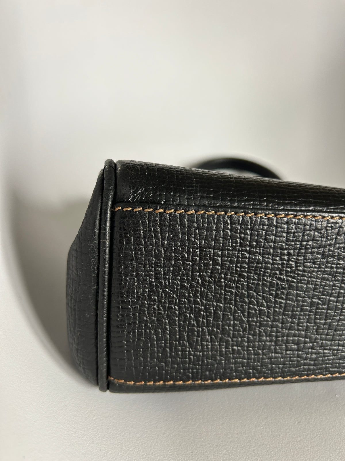 Loewe vintage top handle black leather handbag