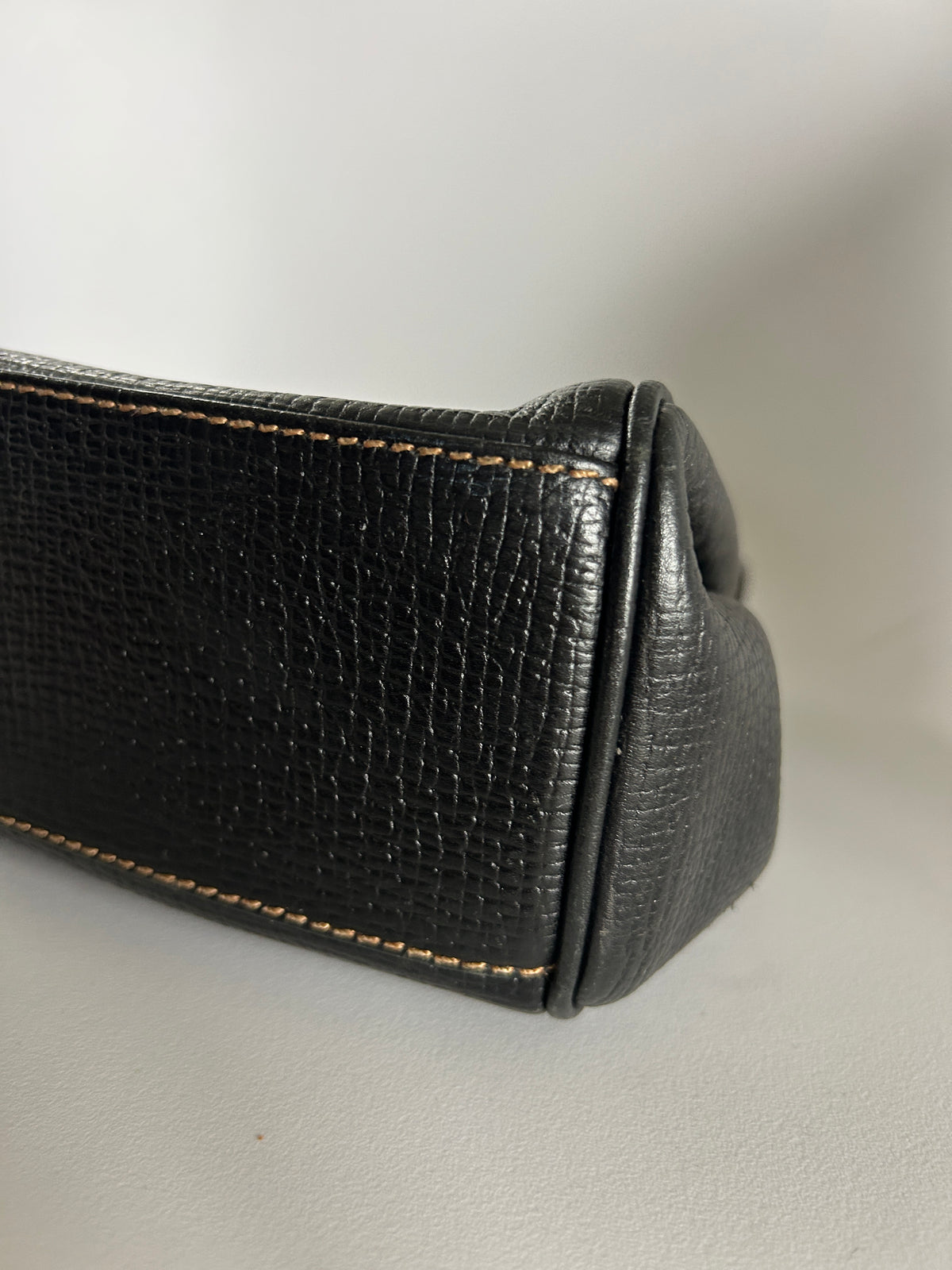 Loewe vintage top handle black leather handbag