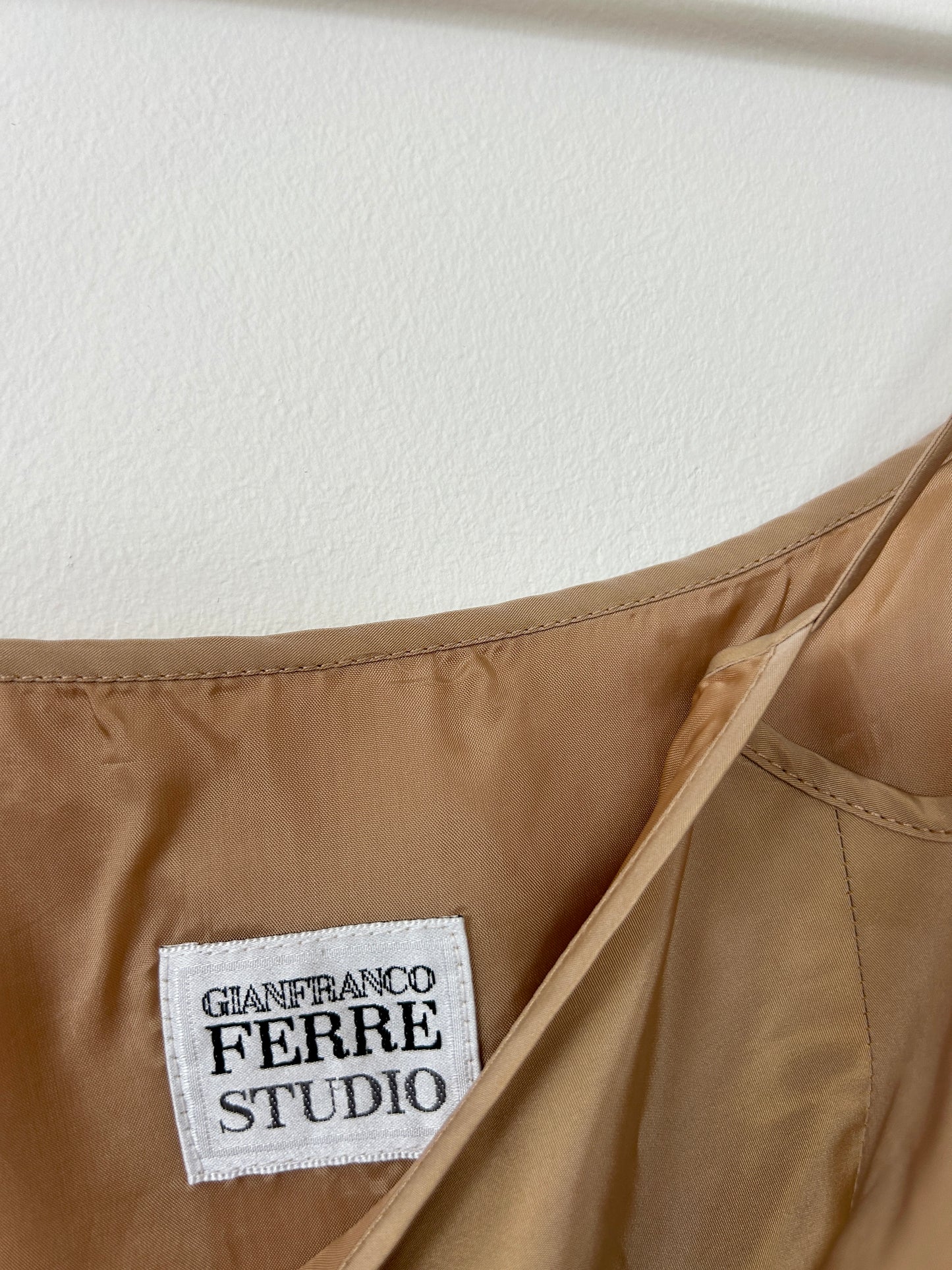 Gianfranco Ferre vintage champagne blouse size 8-10
