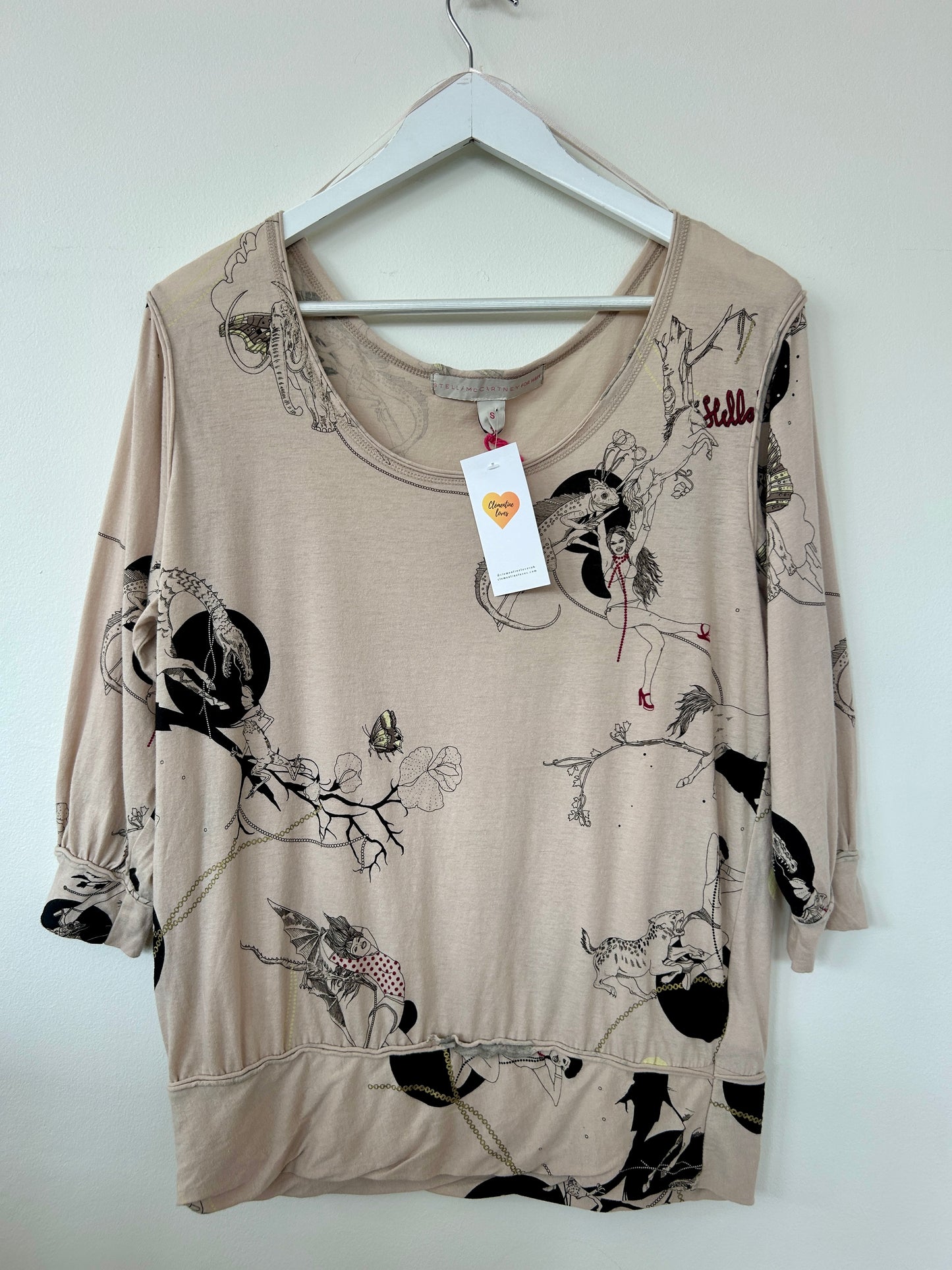 Stella McCartney x H&M jersey top size S - up to 12