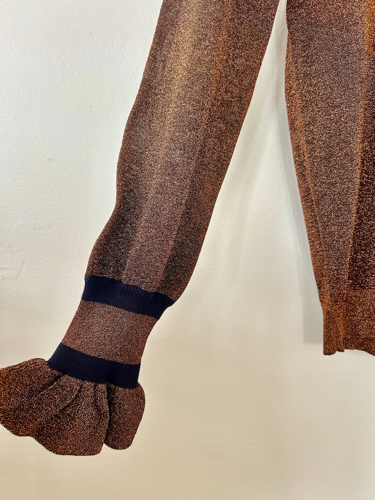 Baum Und Pfergarten orange metallic fibre jumper size XS - 8