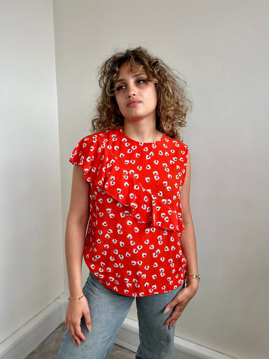 GANNI floral blouse size 12