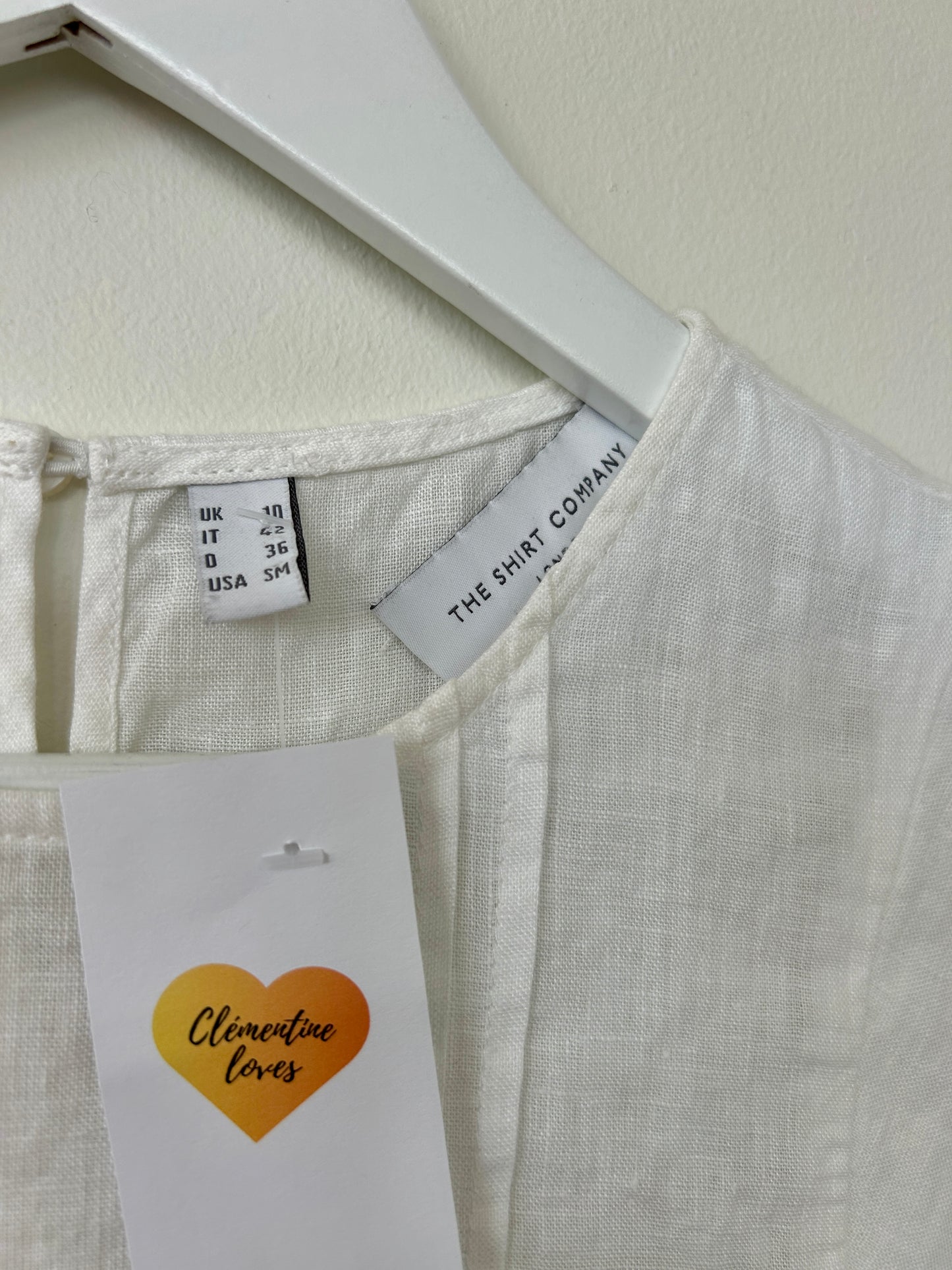 The Shirt Company white linen blouse size 10