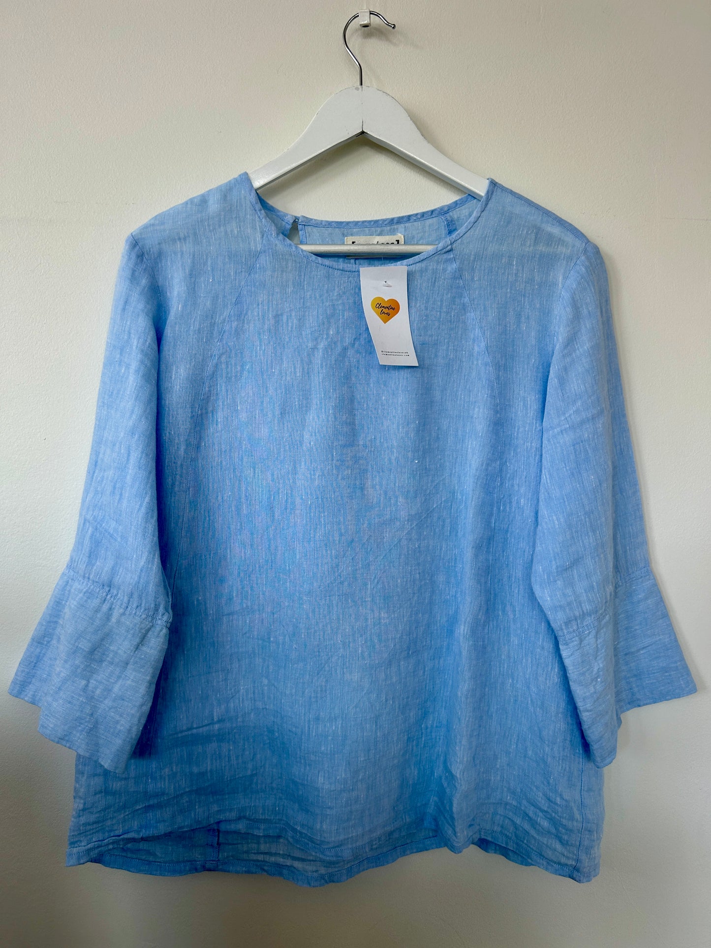 M Maison light blue linen blouse size up to 12