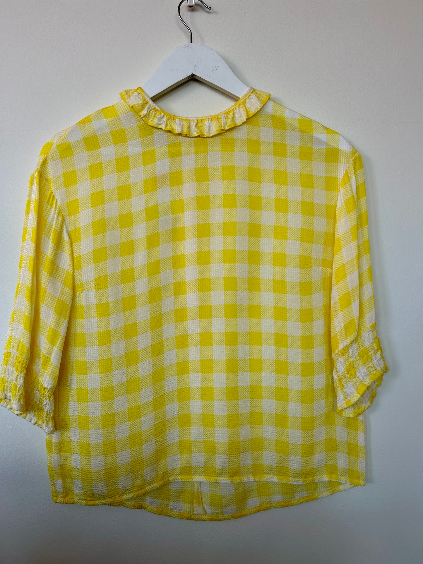 Baum und Pfergarten yellow gingham blouse size 6/8