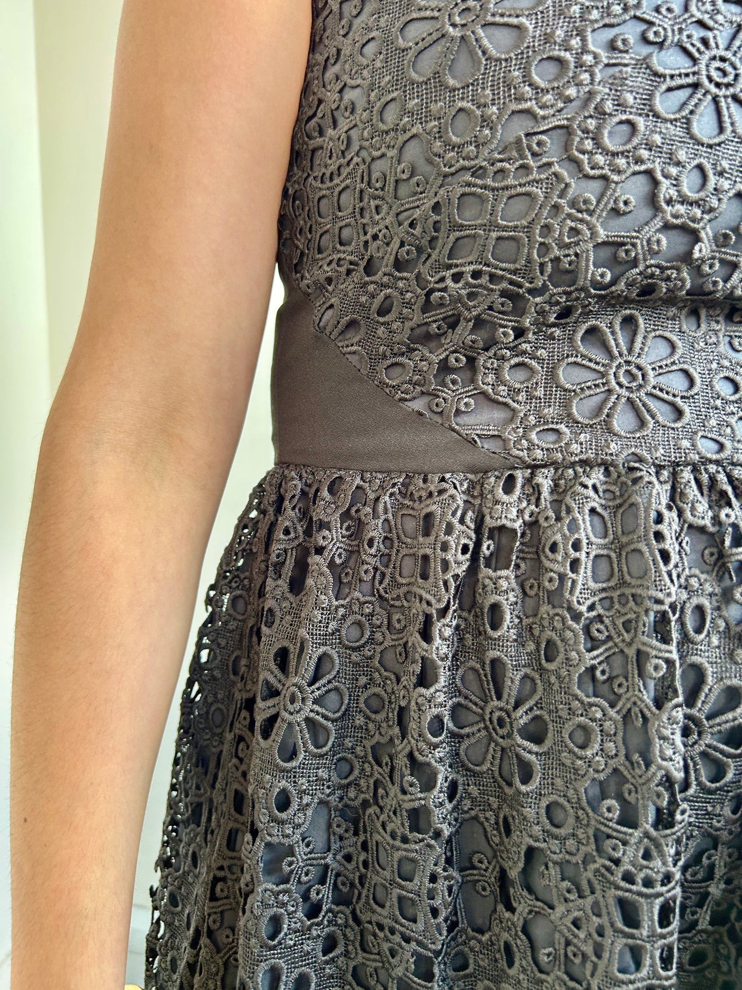 Claudie Pierlot black lace knee length dress size 8