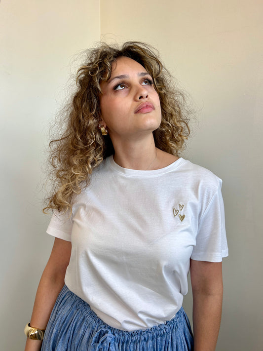 Rino y Pelle white tee size 10