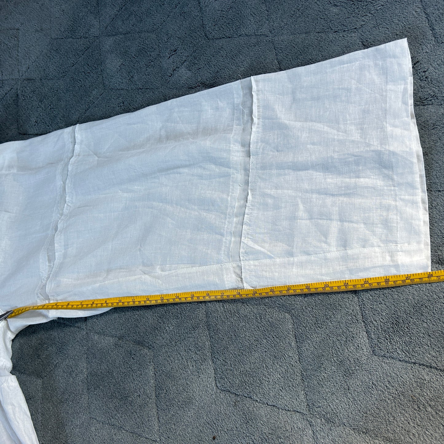 Nu Black white linen wide leg trousers 10-12
