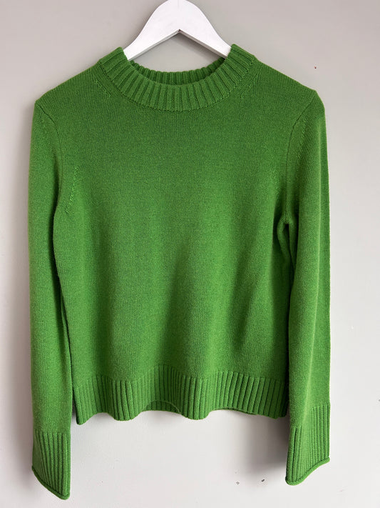Jigsaw green wool crew neck jumper size S - 8/10