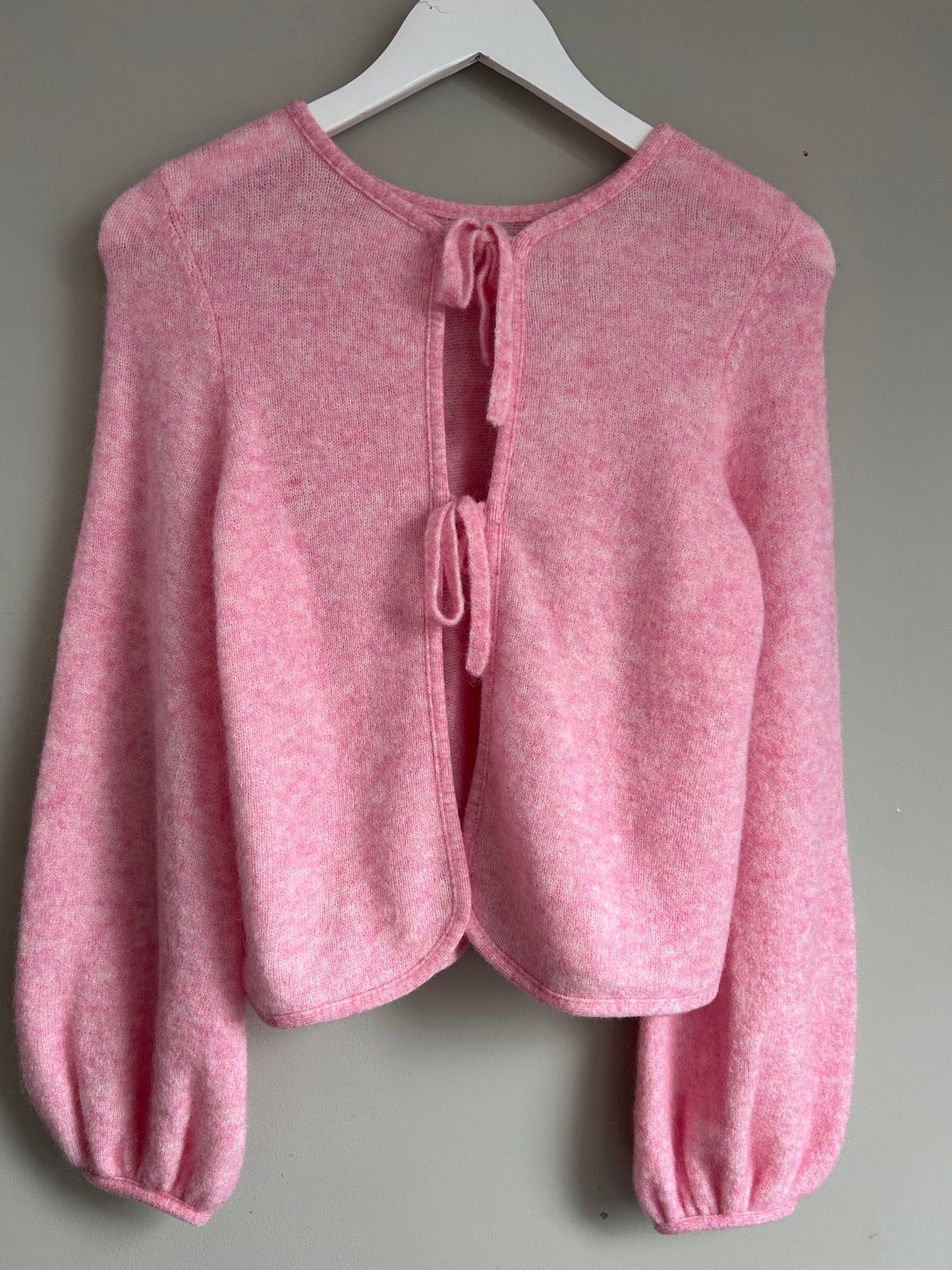 Sezane light pink wool blend cardigan size 8-10