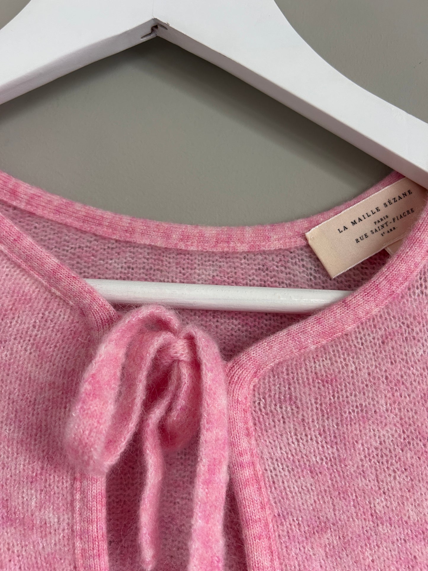 Sezane light pink wool blend cardigan size 8-10