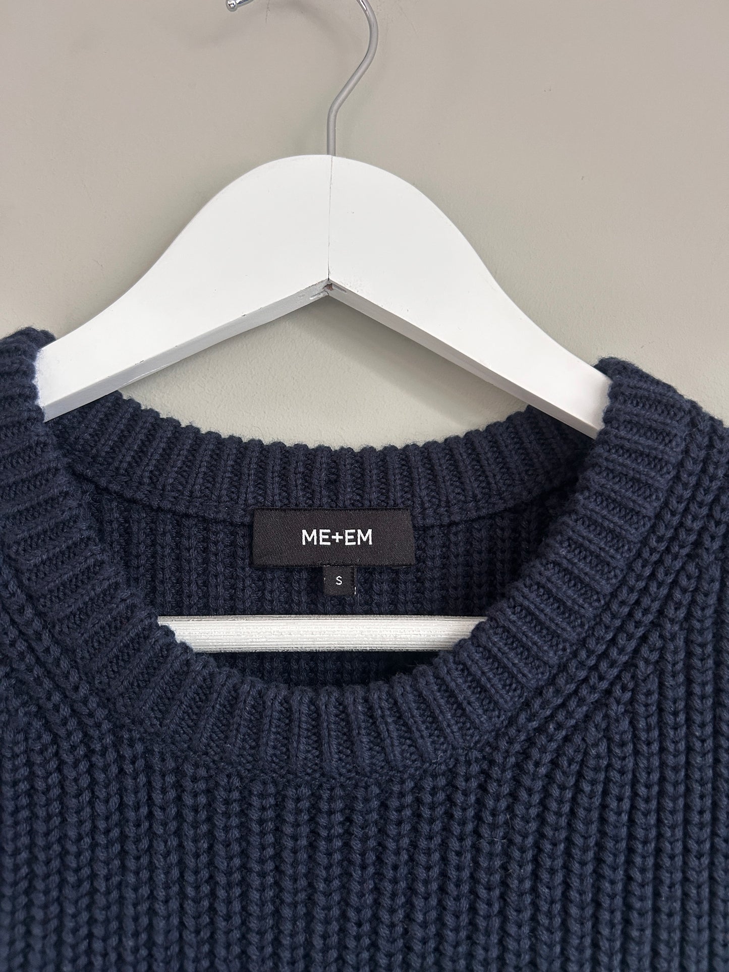 ME+EM navy blue cotton knit vest size S - 8/12