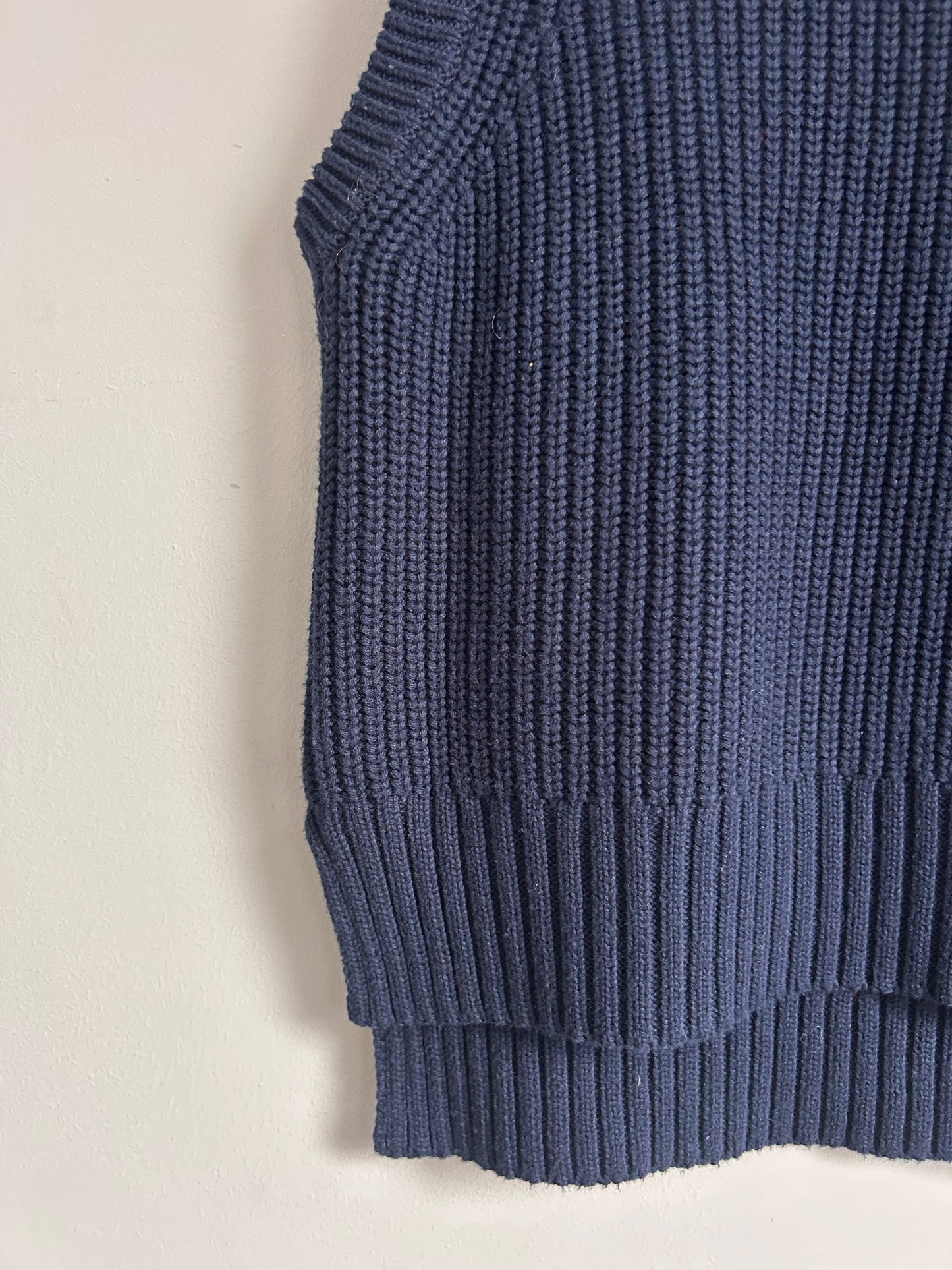 ME+EM navy blue cotton knit vest size S - 8/12
