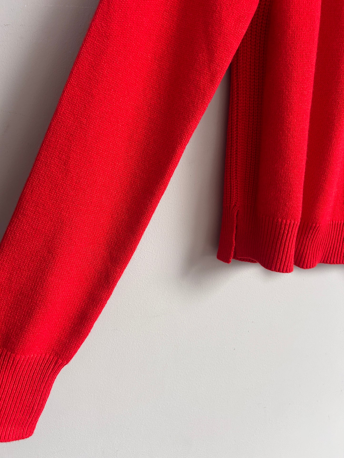 ME+EM red cashmere boxy crew neck jumper size 8 -12