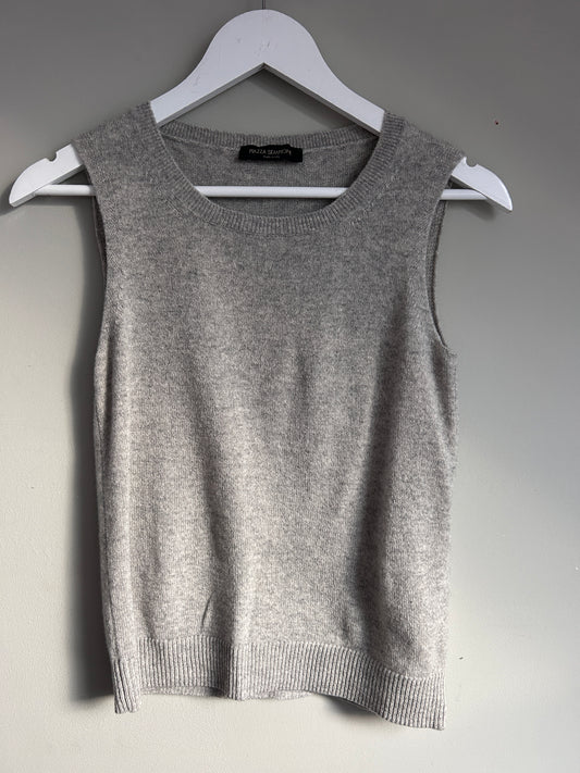 Piazza Sempione grey marl wool and cashmere vest size 8/10
