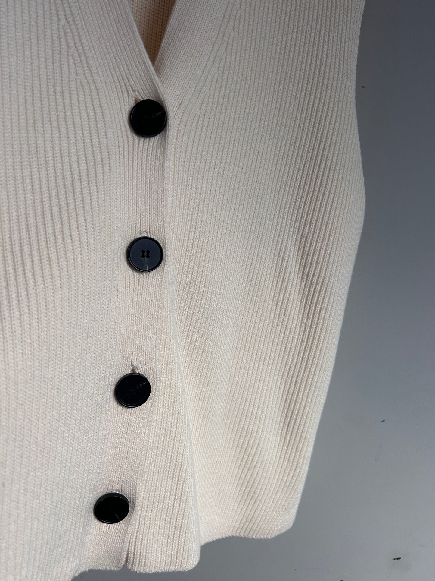 Jigsaw ivory cotton blend waistcoat size M - 12