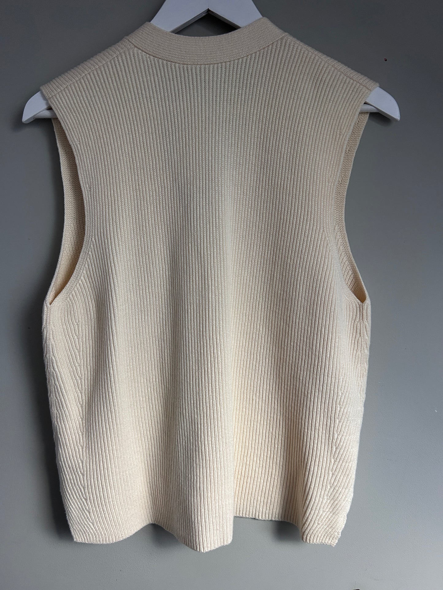Jigsaw ivory cotton blend waistcoat size M - 12