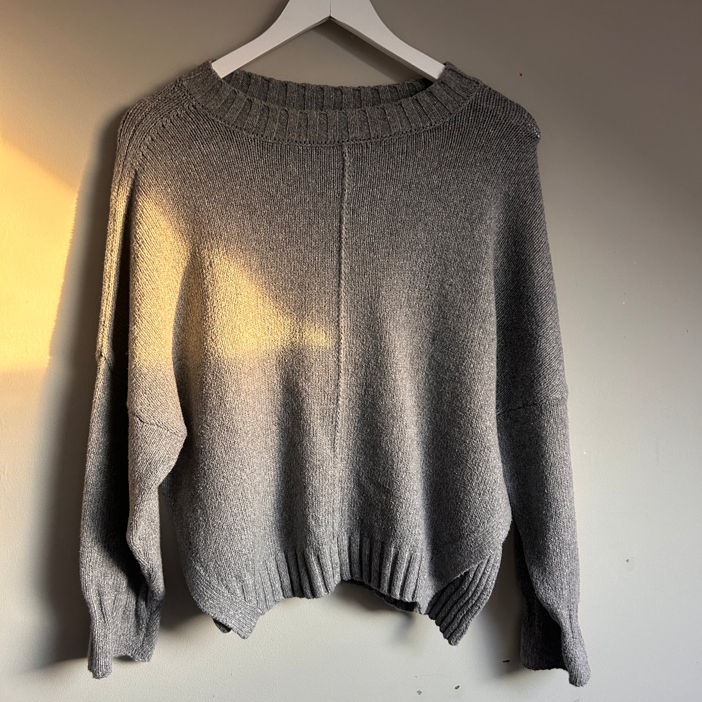 Oska grey cotton blend jumper size 1 - up to 12
