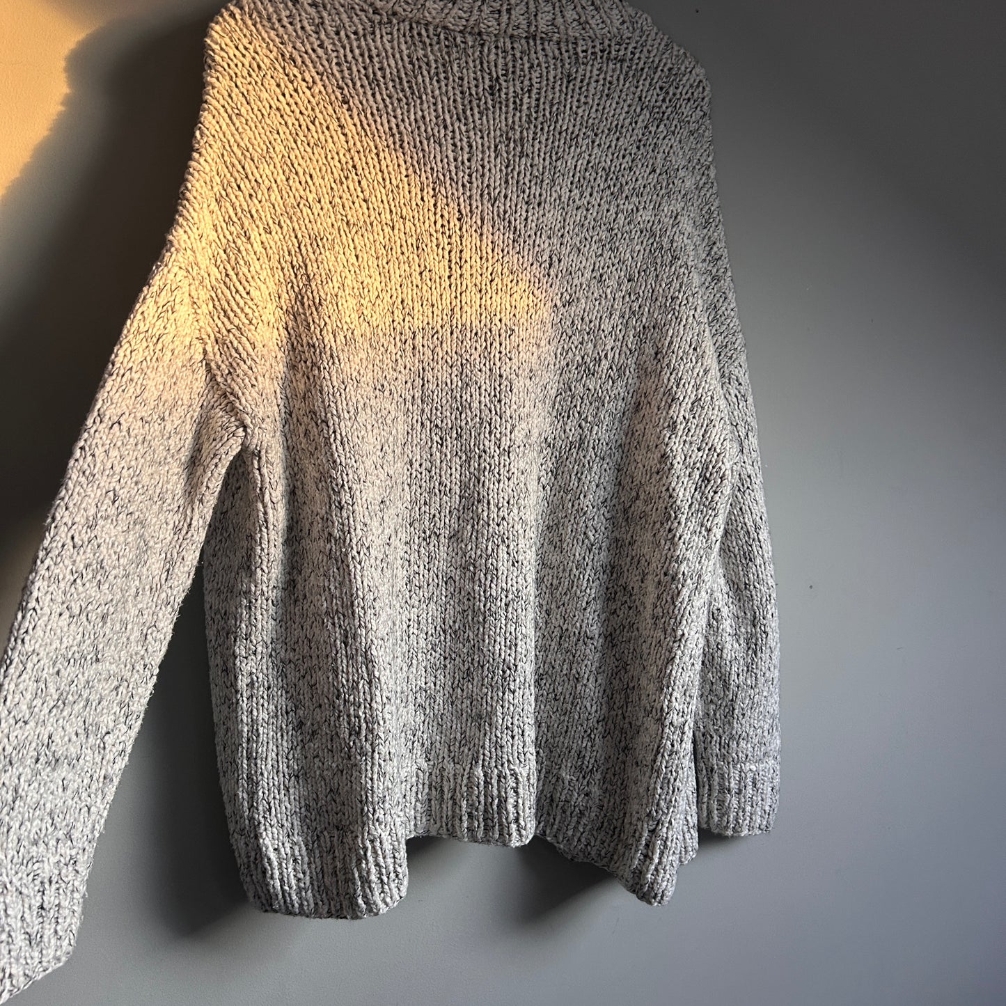 Eileen Fisher grey open cardigan cotton and alpaca M - 10/14