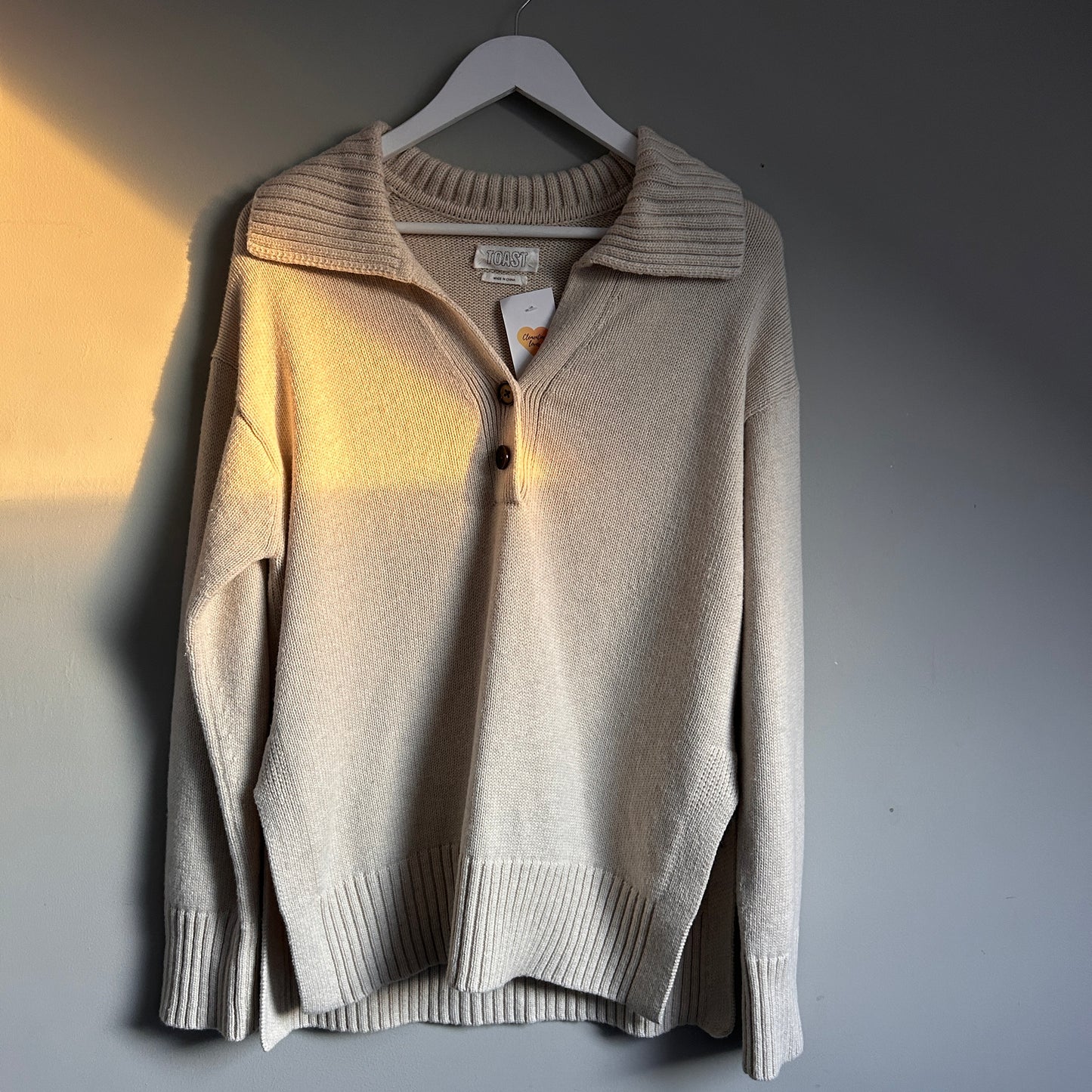 Toast ivory wool and cotton blend jumper M -12