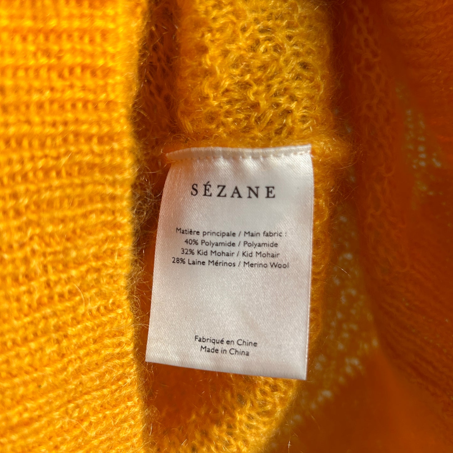Sezane yellow knit short sleeve size M - 12
