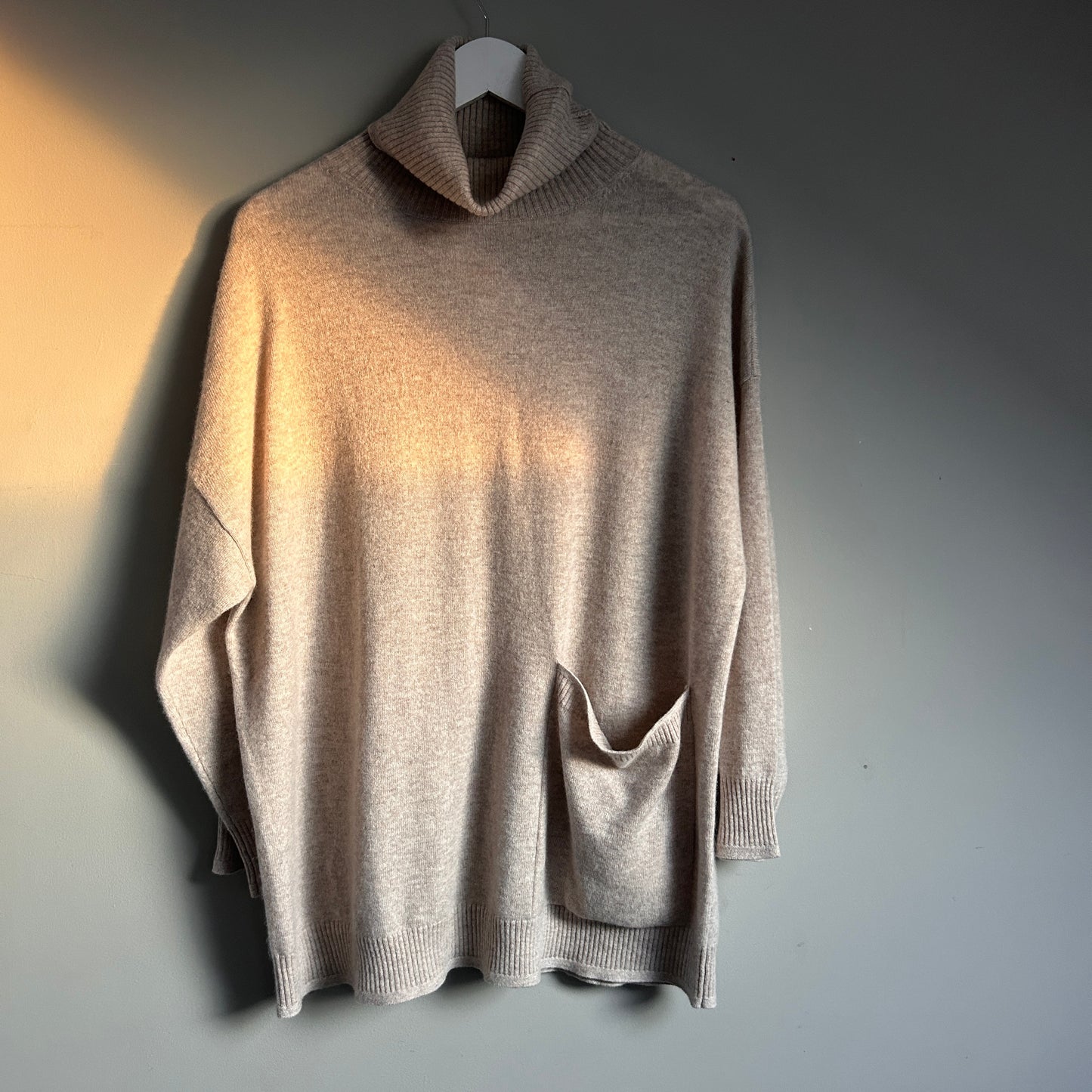 Poetry oatmeal cashmere roll neck 12-14