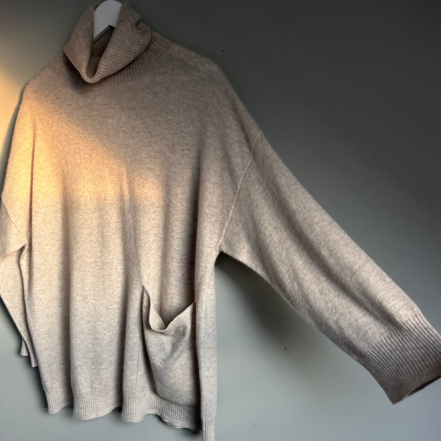 Poetry oatmeal cashmere roll neck 12-14