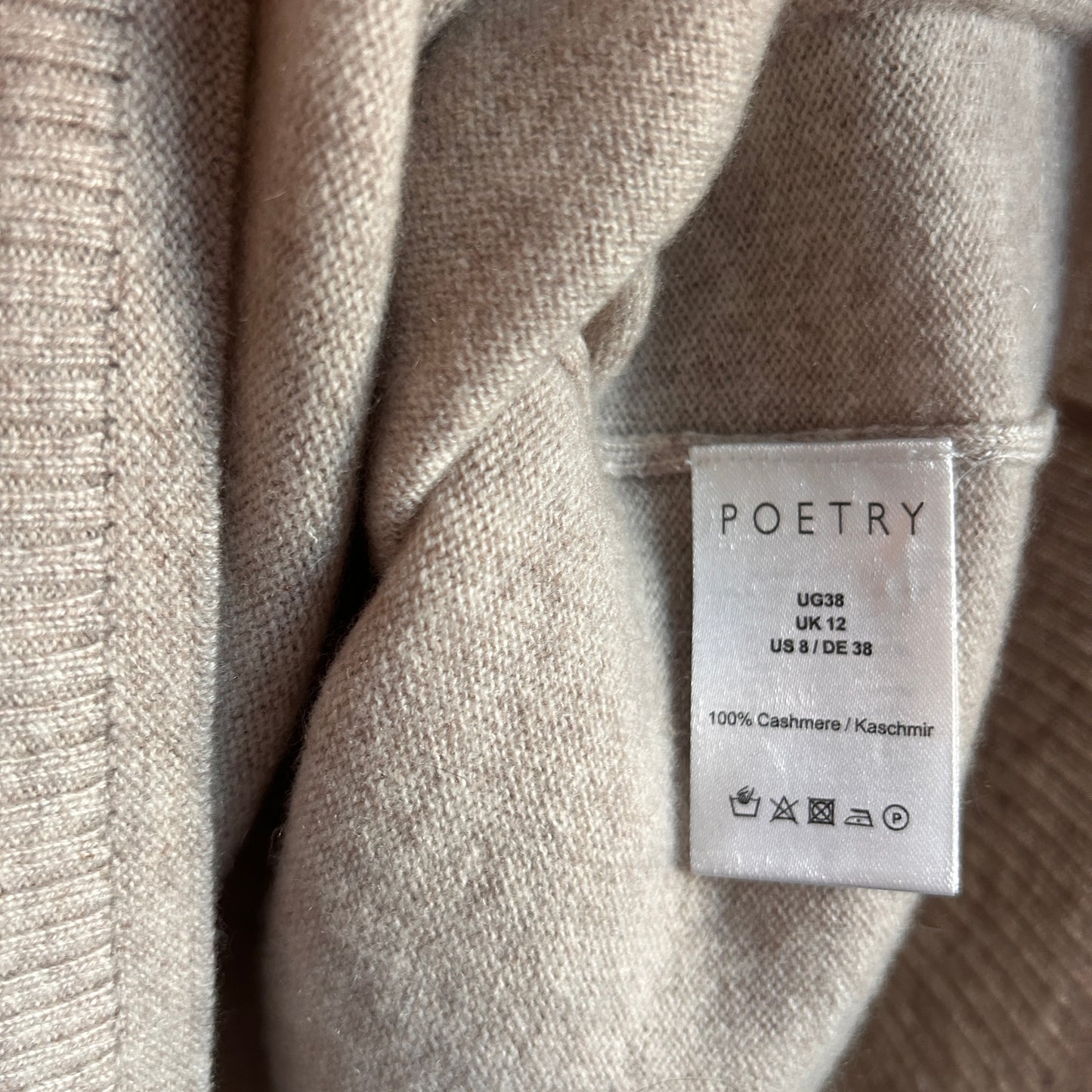 Poetry oatmeal cashmere roll neck 12-14