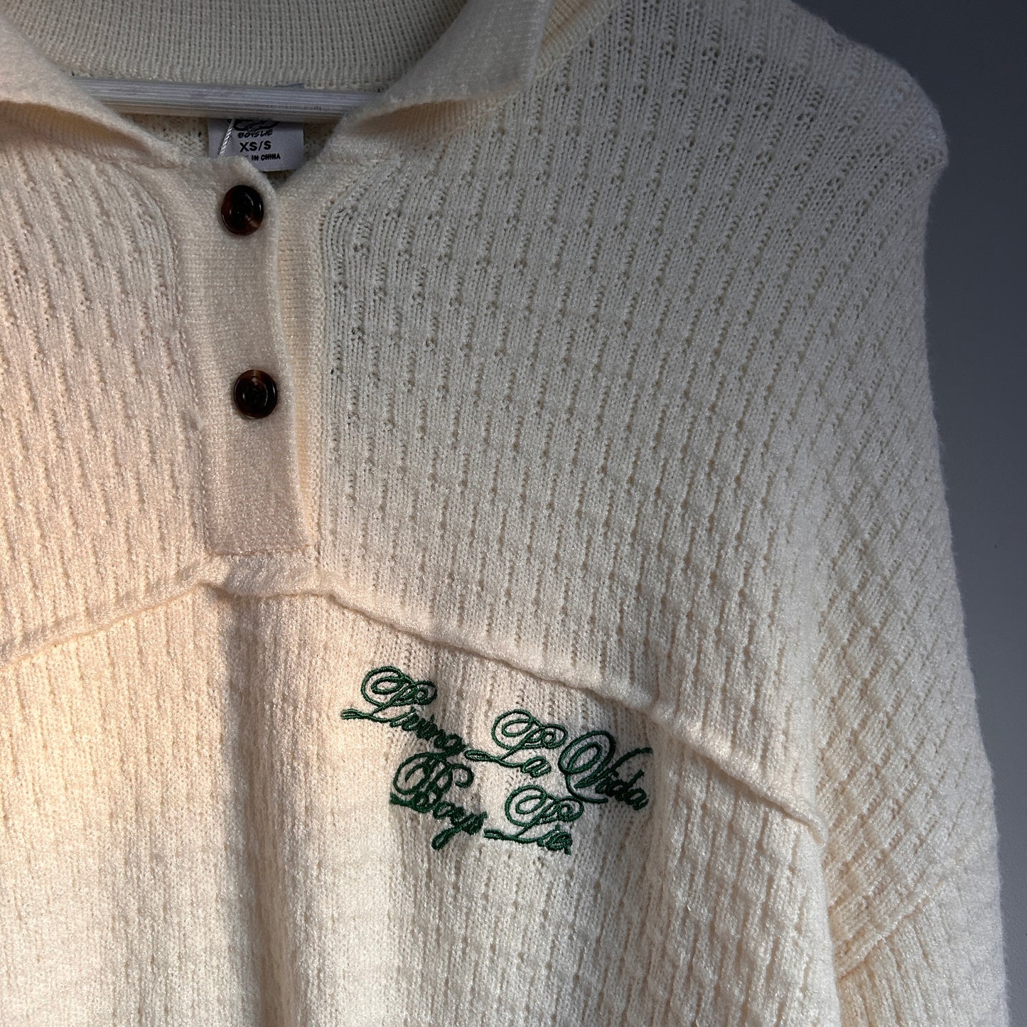 Boys Lie ivory collared knit XS - S - up to 14