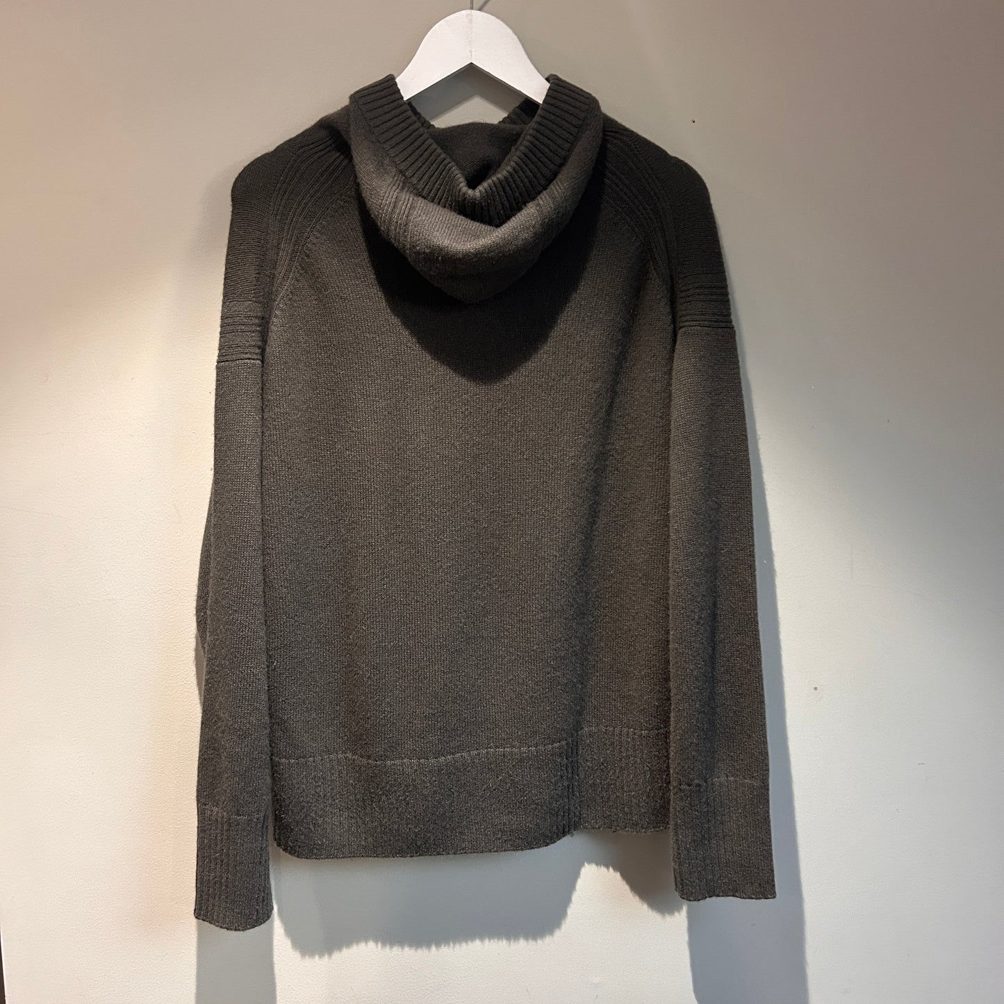 COS anthracite brown cashmere hoodie XS - up to 10